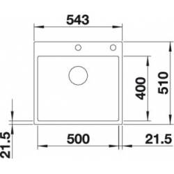 Zlewozmywak Blanco SUBLINE 500-IF/A SteelFrame antracyt z korkiem automatycznym 520932